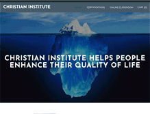 Tablet Screenshot of christianinstitute.org